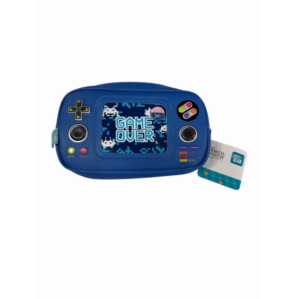 Kids School Pencil Case Zipper Pouch PEN & GEAR game over video gamer‎ kid